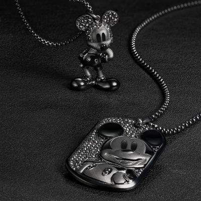 Disney Fossil Special Edition Black Stainless Steel Chain Necklace