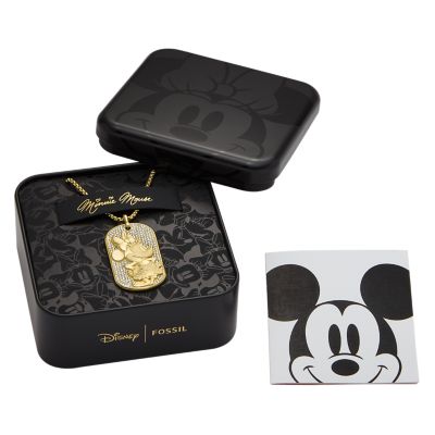 Disney x Fossil Special Edition Gold-Tone Stainless Steel Dog Tag