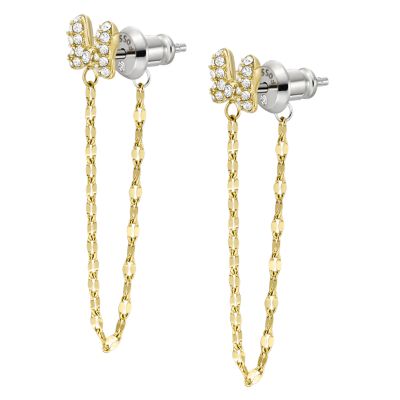 Disney Fossil Special Edition Gold-Tone Stainless Steel Drop Earrings