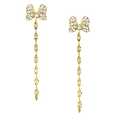 Disney Fossil Special Edition Gold-Tone Stainless Steel Drop Earrings
