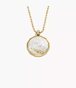 Willy Wonka™ x Fossil Special Edition Gold-Tone Stainless Steel Pendant Necklace