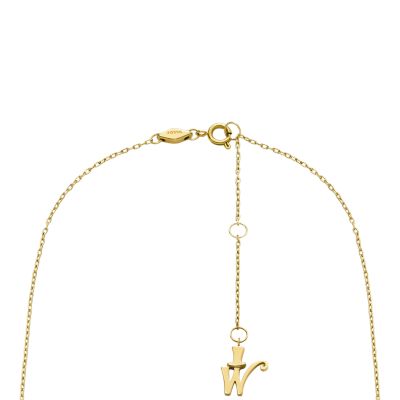 Willy Wonka™ x Fossil Special Edition Gold-Tone Stainless Steel Station Necklace