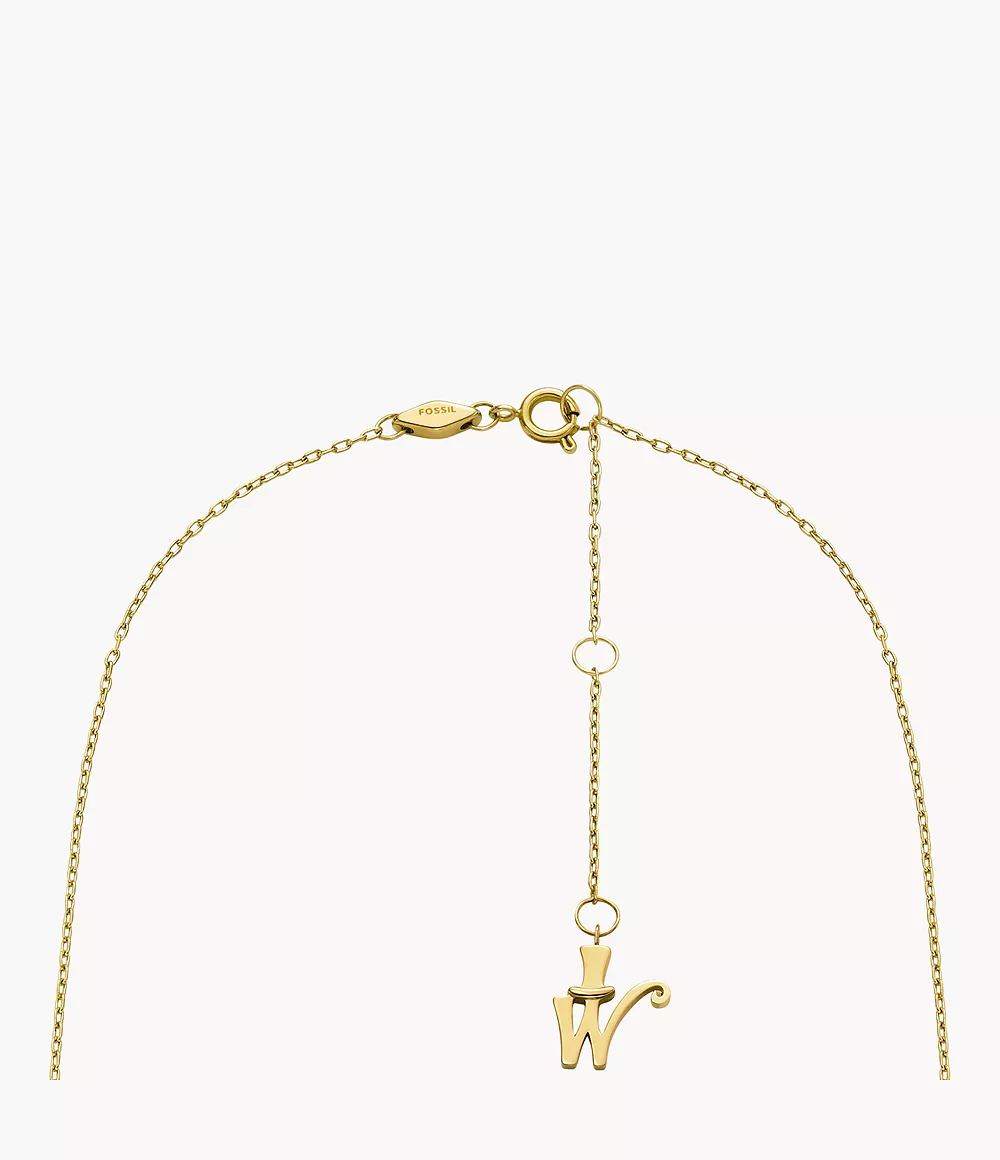 Willy Wonka™ x Fossil Special Edition Gold-Tone Stainless Steel Station Necklace