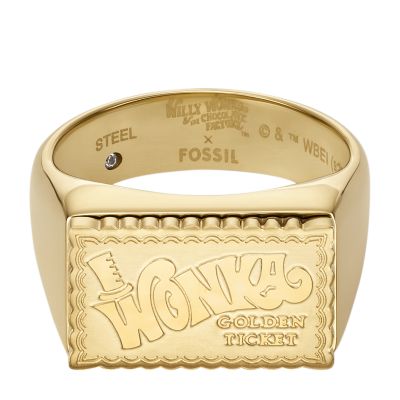 Disney x Fossil Special Edition Gold-Tone Stainless Steel Center Focal Ring  - JF04626710001 - Fossil