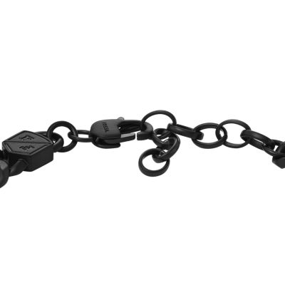 Bold Chains Black Stainless Steel Bracelet JF04634001 Fossil - - Chain