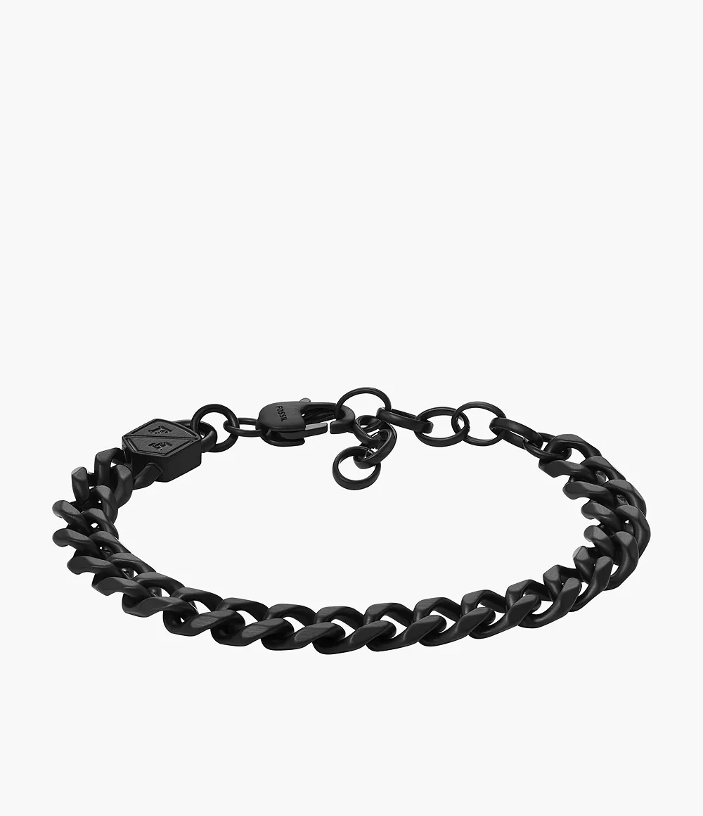 Bold Chains Black Stainless Steel Chain Bracelet  JF04634001
