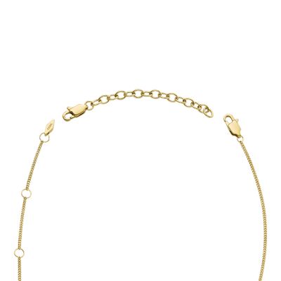 All Stacked Up Gold-Tone Stainless Steel Chain Necklace Extender -  JF04635710 - Fossil