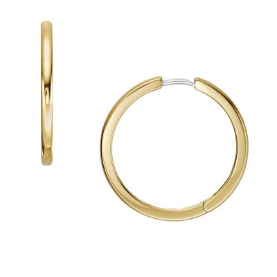 Ellis Essentials Gold-Tone Stainless Steel Hoop Earrings