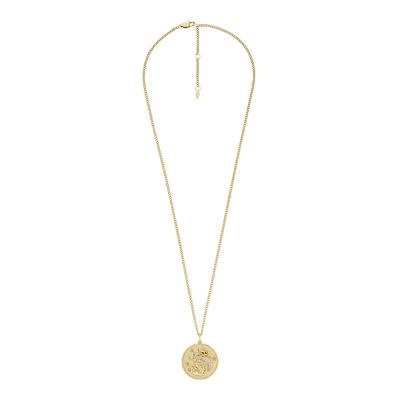 Lunar New Year Gold-Tone Stainless Steel Pendant Necklace