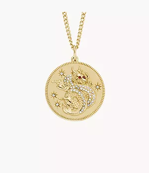 Lunar New Year Gold-Tone Stainless Steel Pendant Necklace