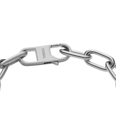 Harlow Linear Texture Heart Stainless Steel Station Bracelet