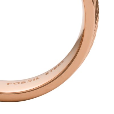 Fossil rose shop gold band