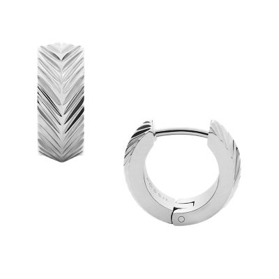 Mens stainless deals steel hoop earrings