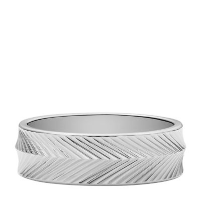 Harlow Linear Texture Stainless Steel Band Ring
