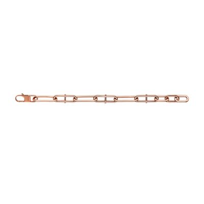 Heritage D-Link Rose Gold-Tone Stainless Steel Chain Bracelet