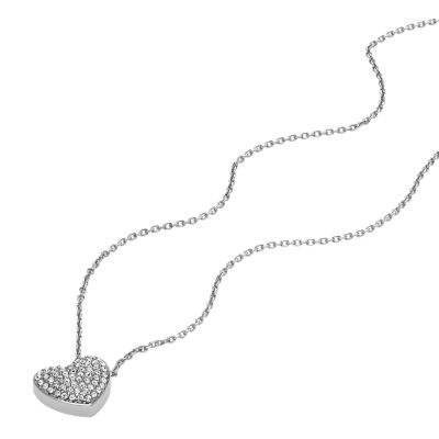 Sadie Glitz Heart Stainless Steel Pendant Necklace