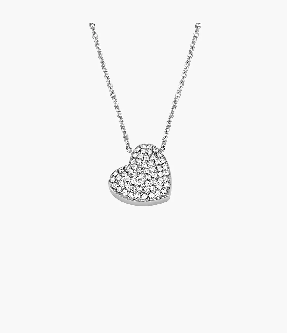 Sadie Glitz Heart Stainless Steel Pendant Necklace