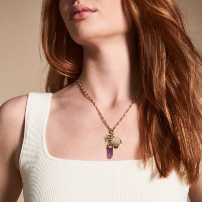 Modern & Magic Purple Amethyst Pendant Necklace - JF04680710