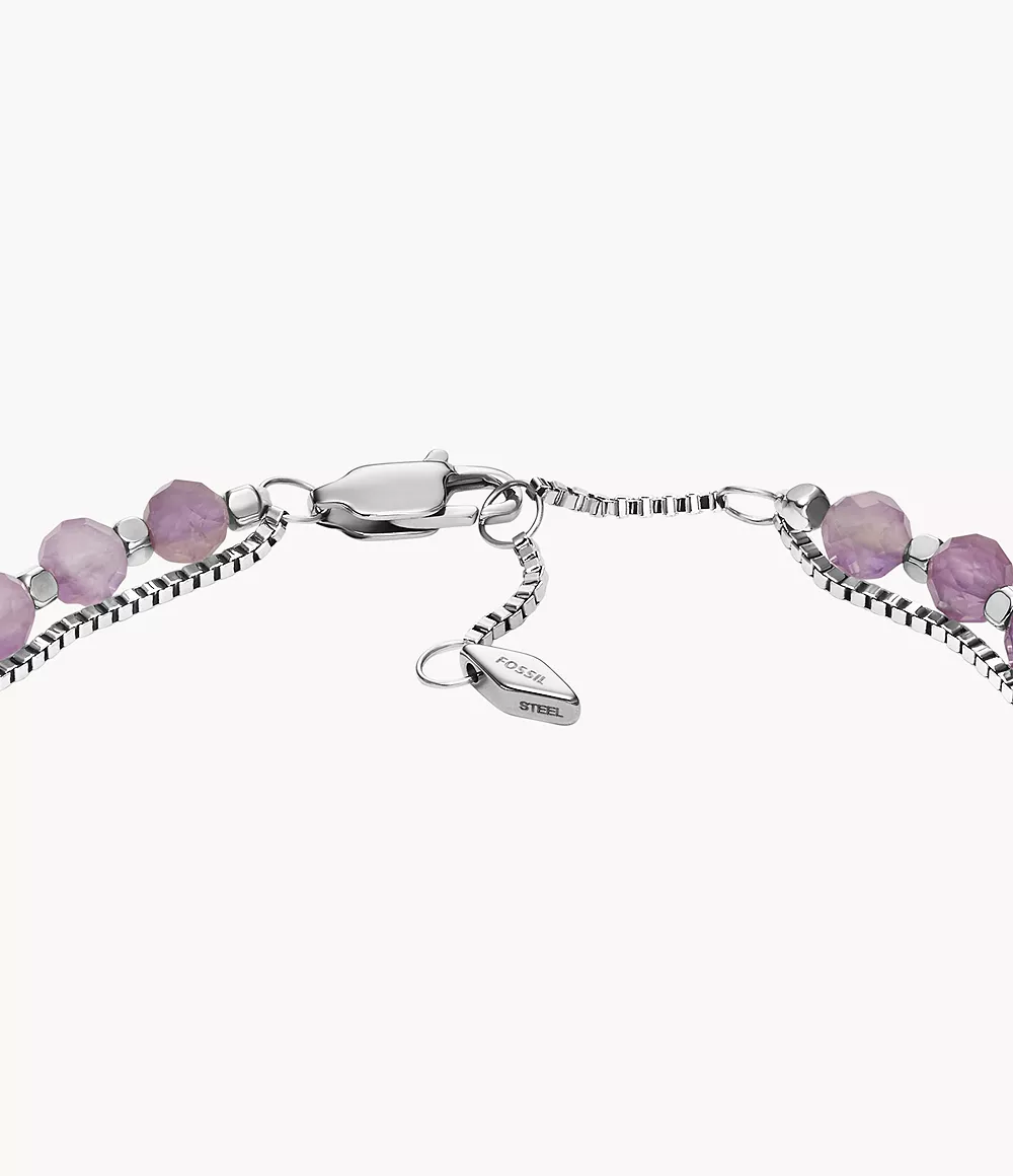All Stacked Up Purple Amethyst Multi-Strand Bracelet