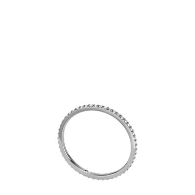 Ellis Pavé Glitz Stainless Steel Band Ring - JF04687040007