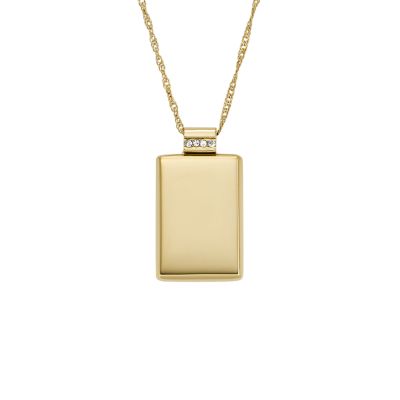 Collier pendentif doré à graver pour femme.