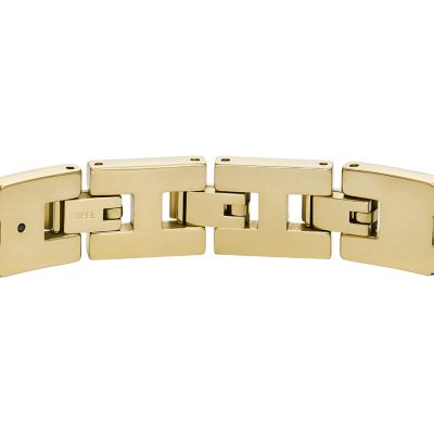 Heritage D-Link Chain Gold-Tone Stainless Steel Bracelet
