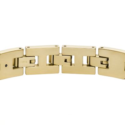 Heritage D-Link Chain Gold-Tone Stainless Steel Chain Bracelet 