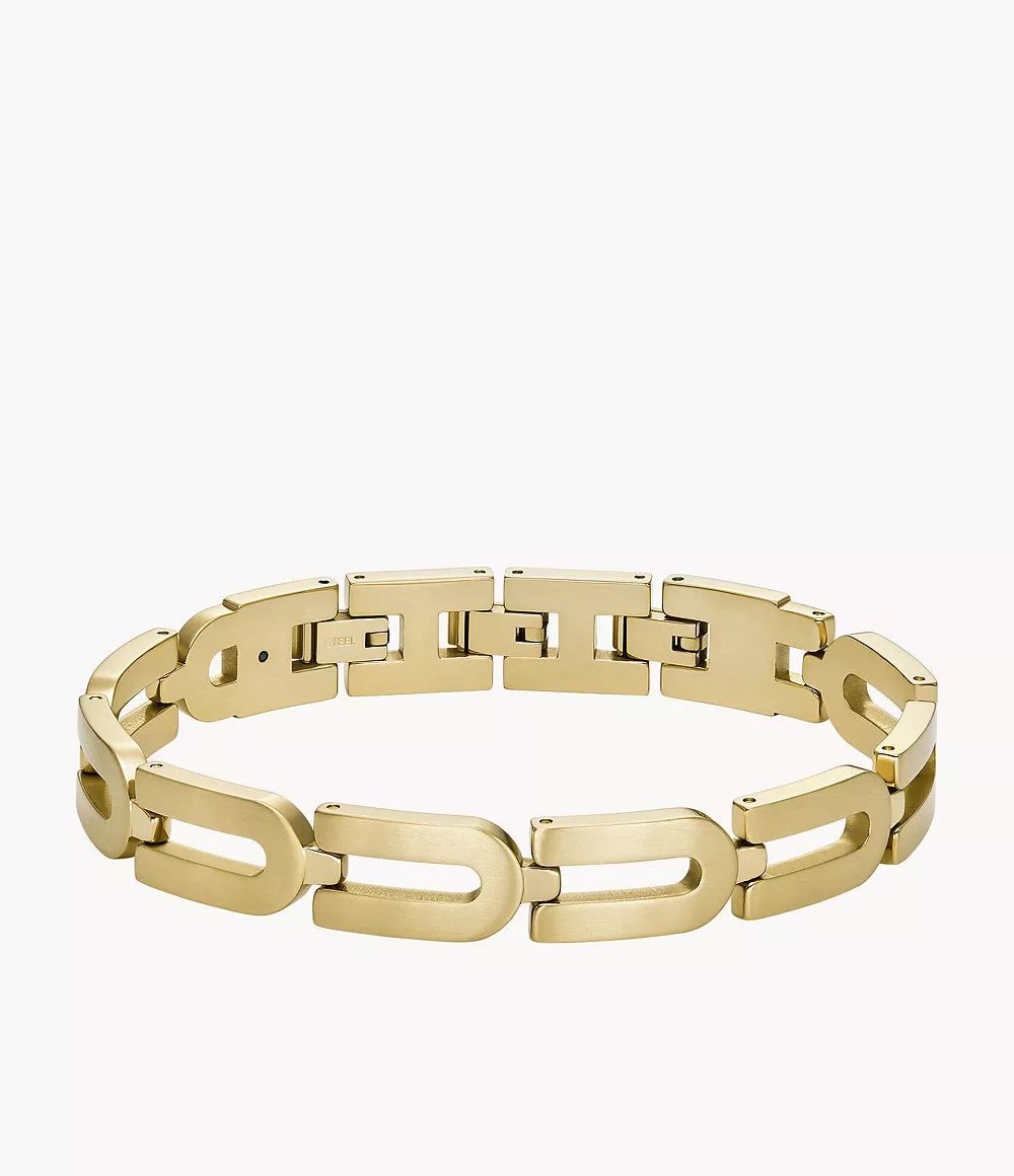 Heritage D-Link Chain Gold-Tone Stainless Steel Chain Bracelet  JF04691710
