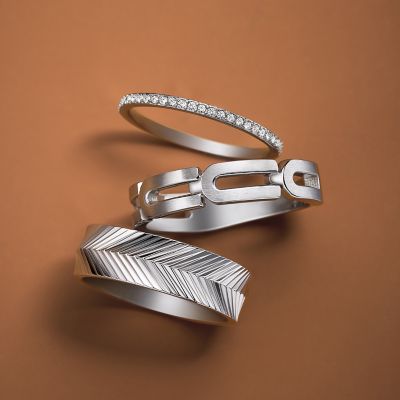 Heritage D-Link Chain Stainless Steel Band Ring