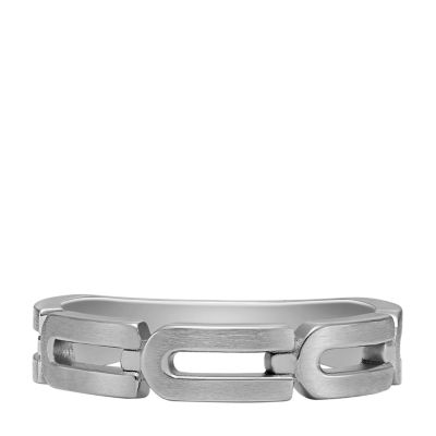 Men's silver-tone ring.