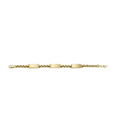 Bracelet - - Fossil Stainless Gold-Tone JF04695710 Drew Chain Steel