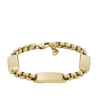 Drew Gold-Tone Stainless Steel Chain - Fossil Bracelet JF04695710 