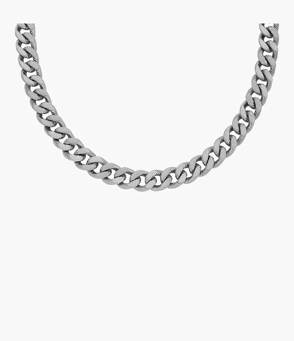 Harlow Linear Texture Chain Stainless Steel Necklace