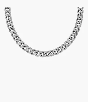 Collar de cadena Harlow de acero inoxidable con textura lineal