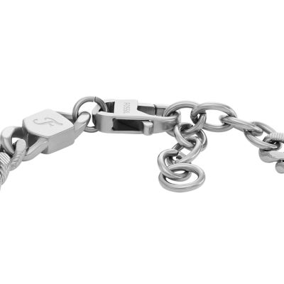 Harlow Linear Texture Chain Stainless Steel Bracelet