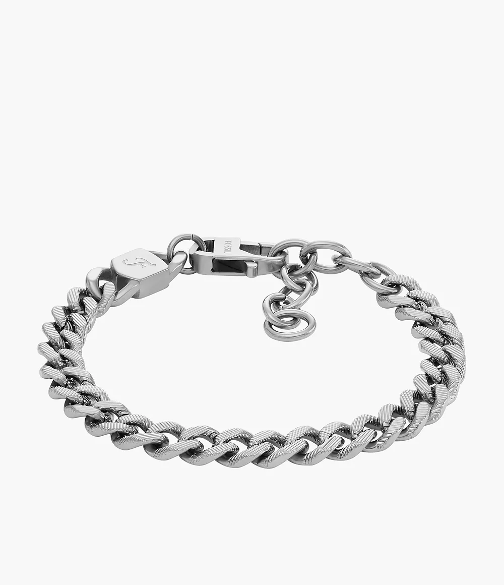Harlow Linear Texture Chain Stainless Steel Bracelet  JF04697040
