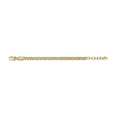 Harlow Linear Texture Chain - Stainless Steel Bracelet Gold-Tone Fossil - JF04698710