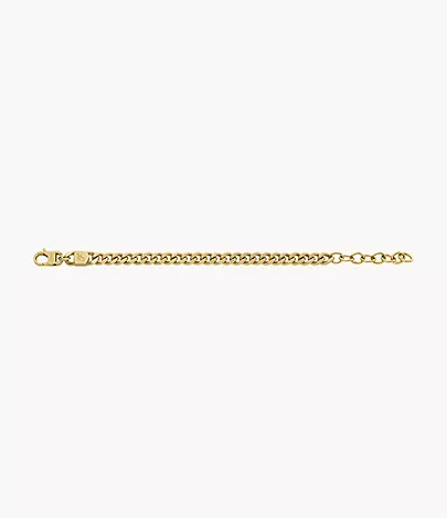 Fossil Linear Gold-Tone - Steel JF04698710 Harlow - Bracelet Stainless Texture Chain