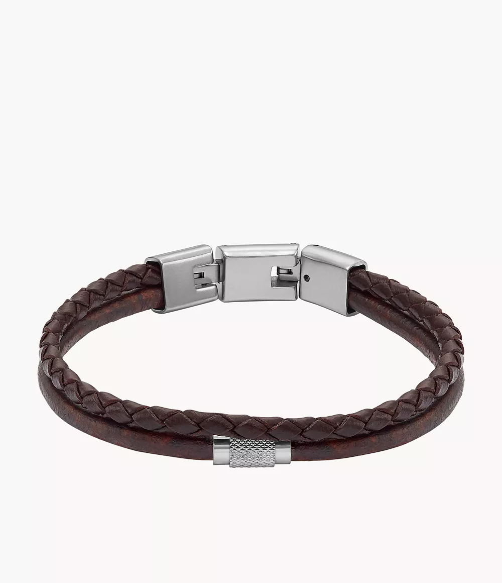 All Stacked Up Brown Leather Multi-Strand Bracelet  JF04702040
