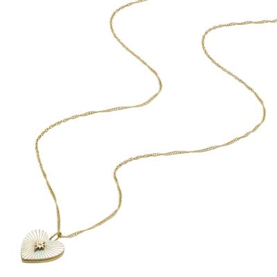 Kette Sutton Radiant Love Anhänger Heart Perlmutt Edelstahl 