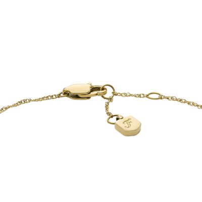 Sutton Radiant Love Gold-Tone Mother-of-Pearl Stainless Steel Heart Station Bracelet