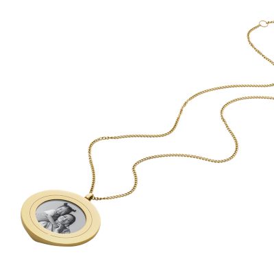 Harlow Locket Collection Gold-Tone Stainless Steel Pendant Necklace