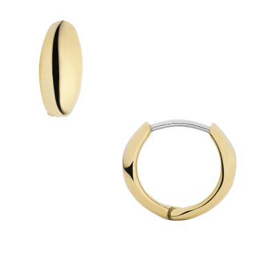 Ellis All Stacked Up Gold-Tone Stainless Steel Hoop Earrings