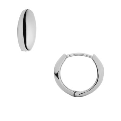 Ellis All Stacked Up Stainless Steel Hoop Earrings