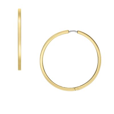 Ellis All Stacked Up Gold-Tone Stainless Steel Hoop Earrings