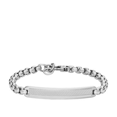 Knox Knurled Texture Stainless Steel ID Bracelet