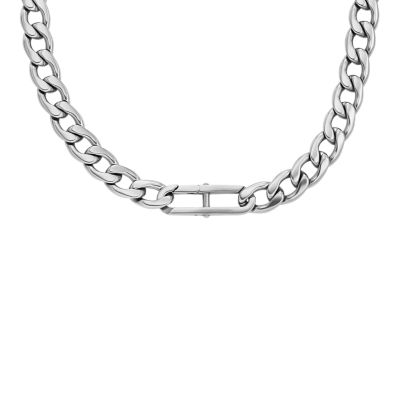 Fossil silver chain sale