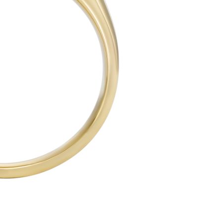 Drew Gold-Tone Stainless Steel Signet Ring