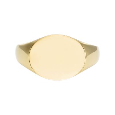 Drew Gold-Tone Stainless Steel Signet Ring