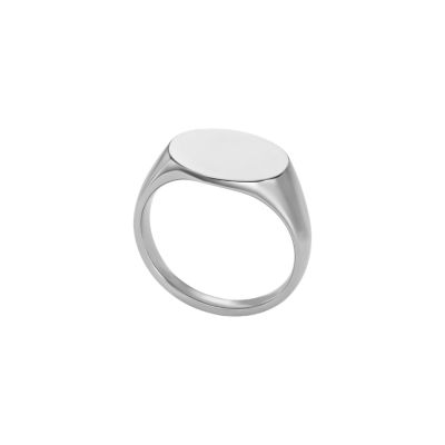 Drew Stainless Steel Signet Ring